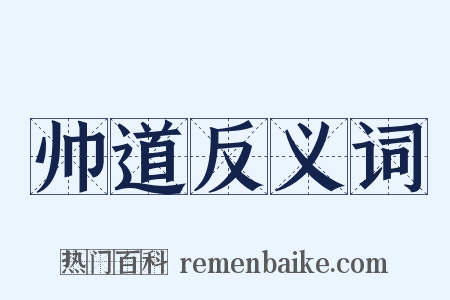 帅道反义词是什么意思的图片